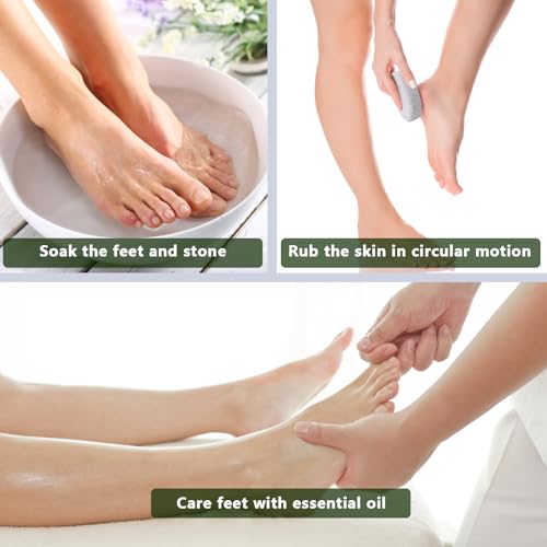 Borogo Natural Foot Pumice Stone 2-Pack - Lava Pedicure Callus Remover