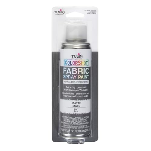 Tulip ColorShot 3oz Fabric Spray Paint - Permanent Gray Matte Finish