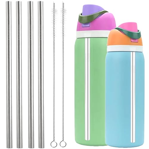 Stainless Steel Straw Set for Owala 24/32 oz Bottles - 4 Pack