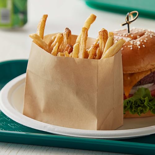 Likpikin Small Brown Kraft Paper Bags - 50 Pack Greaseproof Snack Wrappers