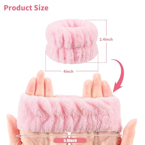 Microfiber Face Wash Wristbands 8-Pack Absorbent Spa Bands