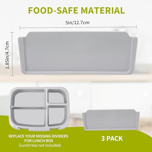 Axlksia 3-Pack Bento Lunch Box Dividers Compatible with Bentgo Fresh & More