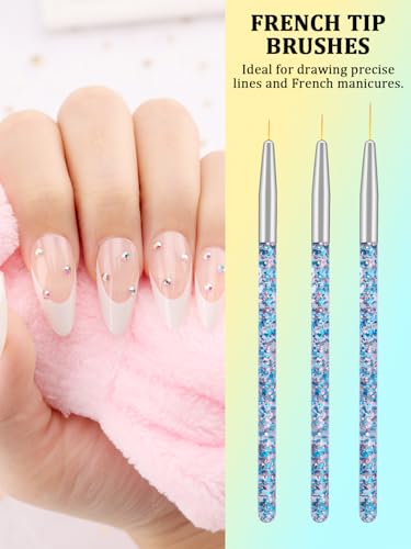 YOOVR 33pcs Nail Art Brushes and Dotting Tools Set for Gel Polish