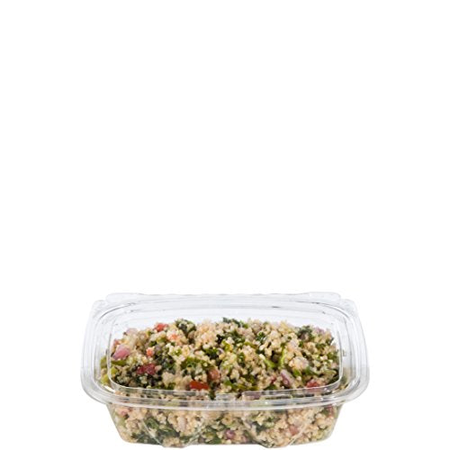 DART CH20TF 20 oz Tamper-Resistant Clear Hinged Container with Flat Lid(Pack of 200)