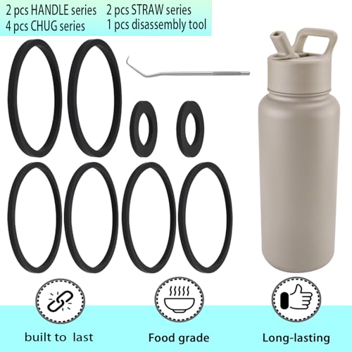 (8 Pack) ubber Seal Replacement for Simple Modern Summit Collection Water Bottle,Seal Gasket Compatible with Simple Modern Summit Collection 18in/22in/32in/40in Leak Proof Insulated Tumbler