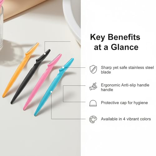 Viviyoo 20-Pack Eyebrow Razors and Face Shavers with Safety Mesh Blades