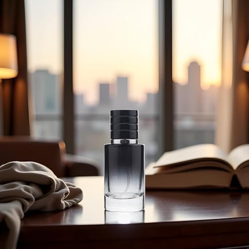 ZGLUZP 30ml Black Glass Perfume Atomizer Refillable Travel Spray Bottle