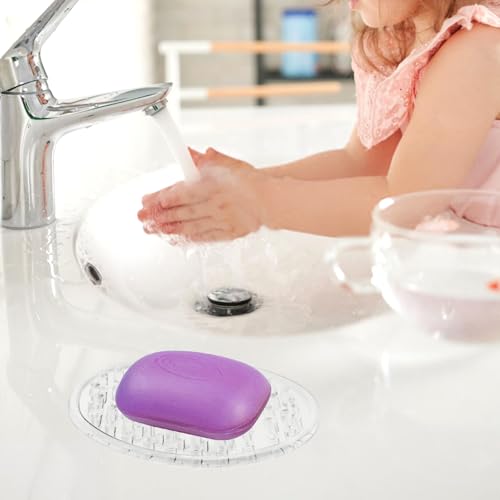 2-Pack Self-Draining Plastic Soap Holder for Kitchen & Bathroom