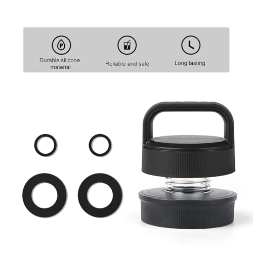 4PCS Gasket Replacement for YETI Yonder 20/25/34/50 oz Water Bottle, Silicone Sealing Ring Gaskets Seal Parts Leak-Proof Tumbler Lid O Ring Replacement BPA Free