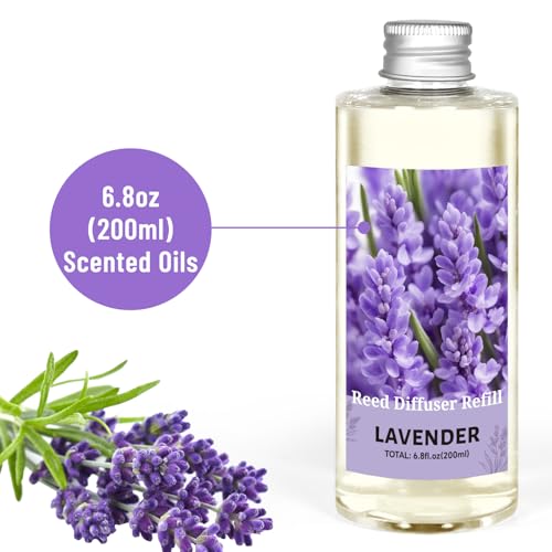 Lavender Reed Diffuser Oil Refill 200ML - Natural Scent for Home & Spa