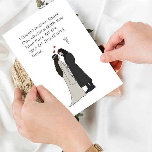Romantic Anniversary Card for Couples - Heartfelt Quote & Premium Quality