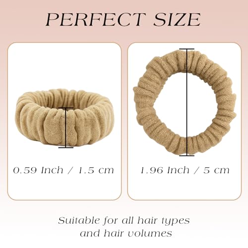 Brvlsoc Soft Polyester Lace Edge Hair Scrunchies with Strong Grip