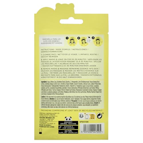 Oh K! Ginseng & Eucalyptus Hydrating Hydrogel Under Eye Patches