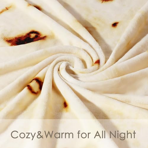 Bnuitland Burrito Blanket 47 Inches - Soft Double-Sided Taco Wrap