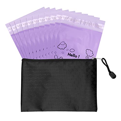 Purple Feminine Hygiene Disposal Bags - 100 Pack, 7x12 Inches