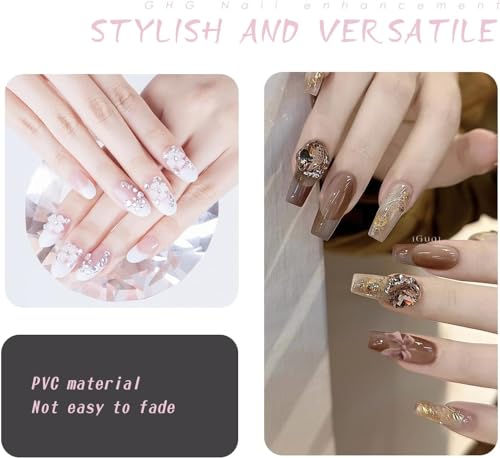 3D Butterfly Bow-Knot Nail Rhinestones Set Colorful Crystal Charms