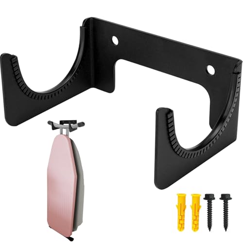 Wall Mount Ironing Board Hanger Rack for T & Y Style, Heavy Duty Black