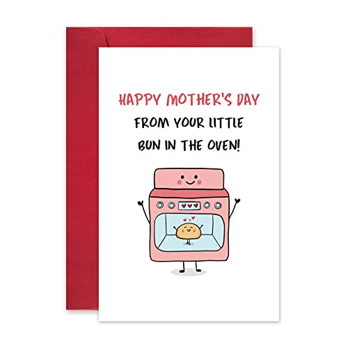 Cute Mother's Day Card for New Moms - From Your Little Bun in the Oven