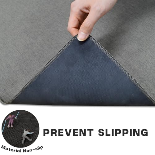 Yancorp Ultra Thin Bath Rug, 16"x26" Low Profile Non-Slip Mat, Dark Brown