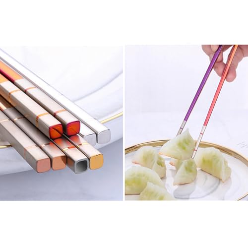 Reusable Stainless Steel Chopsticks - Dishwasher Safe, 9.06"