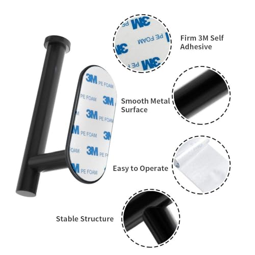 Stainless Steel Adhesive Toilet Paper Holder for Small Spaces