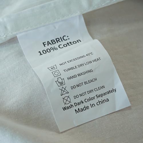 BoL CamelliaCasa 400 Thread Count 100% Cotton Pillowcase Set, Standard White