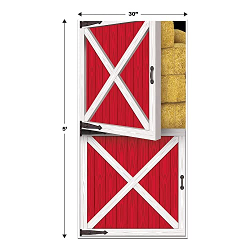 Beistle Barn Door Cover - 30" x 5' Plastic Decoration for Parties