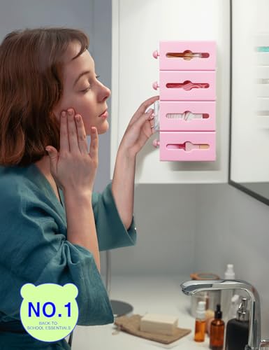 Wall-Mounted Qtip Holder for Bathroom Organization - 4 Pcs