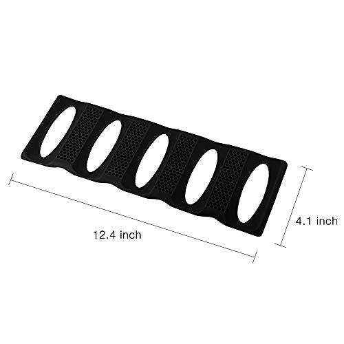 Webake Silicone Fridge Can Organizer, Stackable Bottle Rack - Black (2 Pack)
