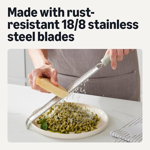 Amazon Basics Stainless Steel Zester and Grater with Non-Slip Handle