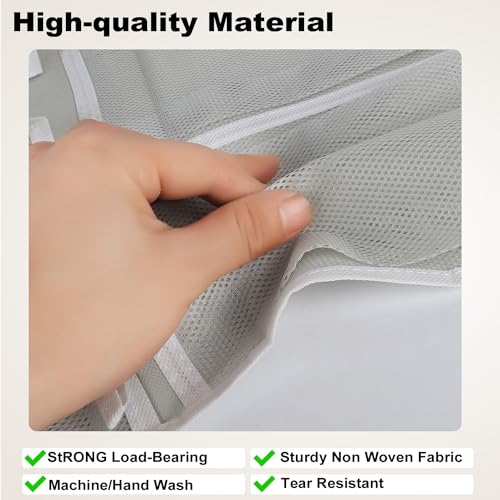 GOMAJI Gray Over the Door 12-Pocket Shoe Organizer, Durable & Space-Saving