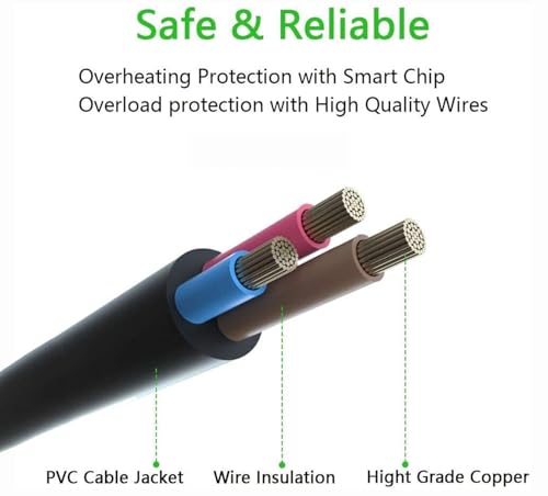 5ft 3-Prong Power Cord Replacement for Instant Pot and Smokeless Grills