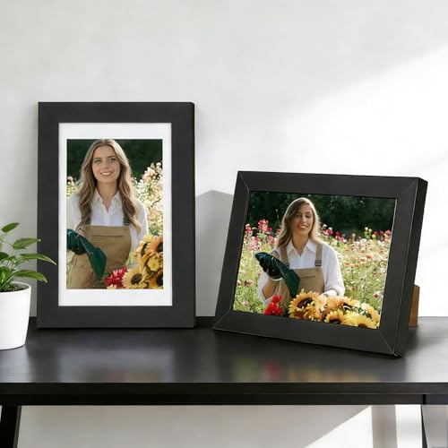 LunaFryndge 4x6 Picture Frame - Black Plastic, Wall & Tabletop Display