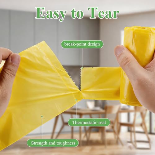 VINCEREON 4 Gallon Trash Bags with Handles, Colorful Small Garbage Liners, 100 Ct