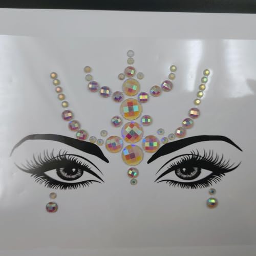 Topz Glow in the Dark Face Jewels Festival Makeup Self Adhesive Gems