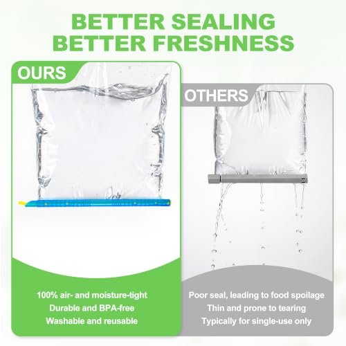 Reusable Food Bag Sealer Sticks - Airtight & Watertight Snack & Food Storage Clips