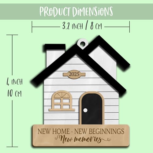 2025 New Home Christmas Ornament - Wooden House Keepsake
