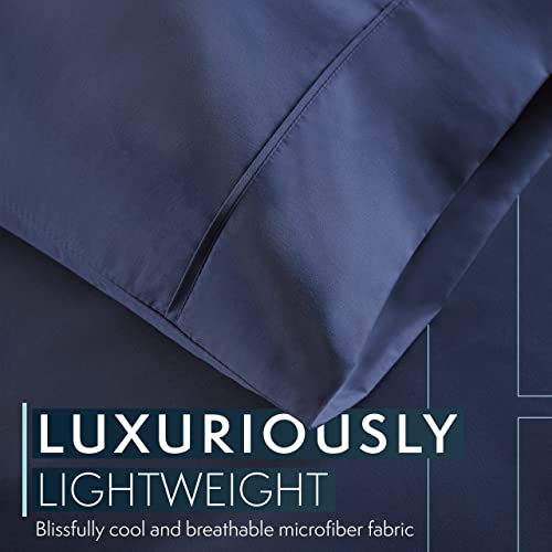 Microfiber Pillow Cases Set of 2 - Soft & Breathable for Standard/King Size