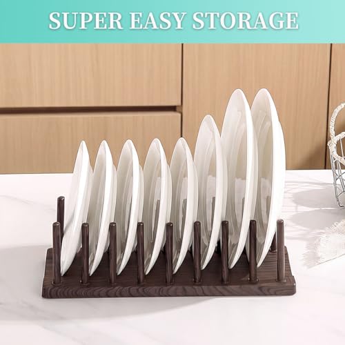 Berglander 14" Adjustable Dish Rack & Vertical Lid Organizer for Kitchen