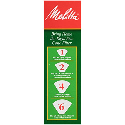 Melitta #2 Cone Coffee Filters, 100 Count - Chlorine Free & Compostable