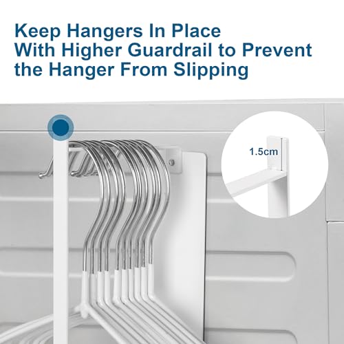 EASTTOWEST Magnetic Hanger Organizer - White Clothes Storage Rack