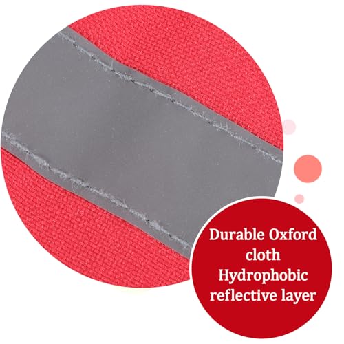 2 PCS Tow Flag, Red Warning Flags with Webbing, Travel Safety Tow Flag, High Visibility Trailer Warn Flags, with Bungee Cord and Double Sided Reflective Strip, 14.6¡¿5.15in