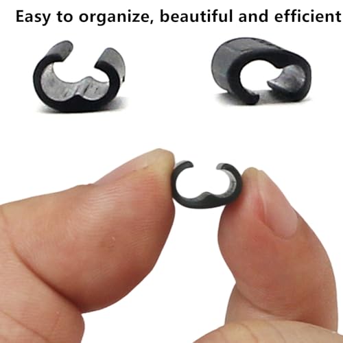 8 Pcs Road Bike Cable Clips, Bike Brake Shifter Cable Housing Guide Clips Bicycles Brake Cable Fixed Clips Frame Buckle for Bike, Black