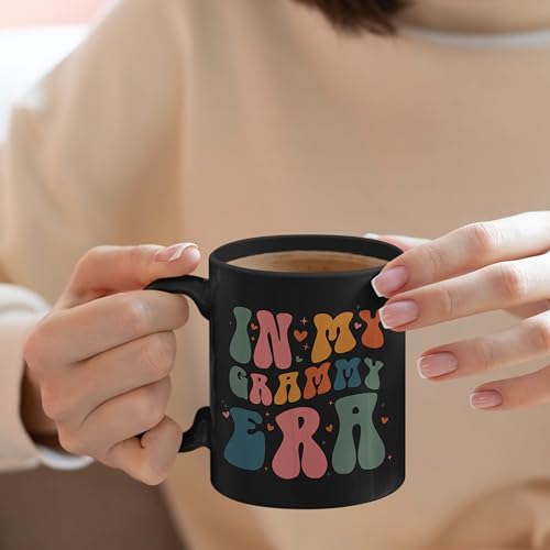 Groovy Grammy Ceramic Coffee Mug - Grammy & Grandma Gift, 11oz Black, Variation of Grammy