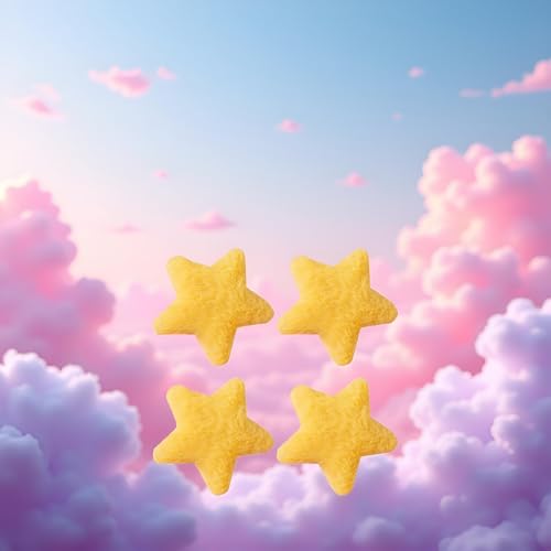 4 Pcs Yellow Star Hairpins Fluffy Fuzzy Soft Bangs Clips