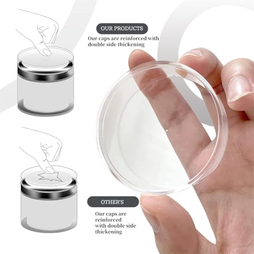 Airless Pump Jar Refillable 0.5 OZ Moisturizer Container Vacuum Bottle