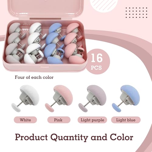 Duvet Cover Clips Set - 16 Soft Fabric Fasteners in 4 Colors