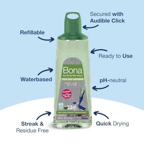 Bona Multi-Surface Floor Cleaner Refill Cartridge - 34 fl oz, Unscented