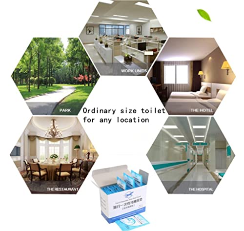 XICHEN Disposable Toilet Seat Covers - 50 Pack Waterproof Travel Liners