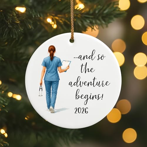 2026 Nurse Graduation Ornament - And So The Adventure Begins Gift